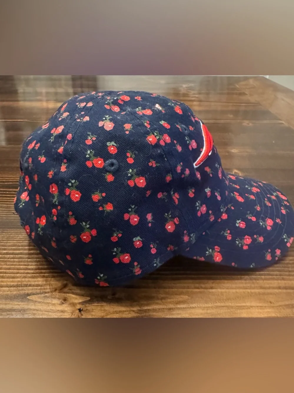 New Era Toddler Girls Navy Floral New England Patriots Cap